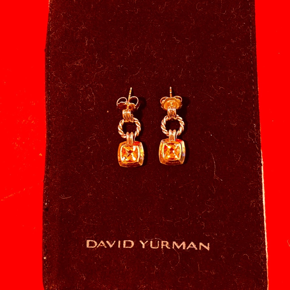 * SOLD* David Yurman Citrine Drop Earrings - Picture 2 of 9